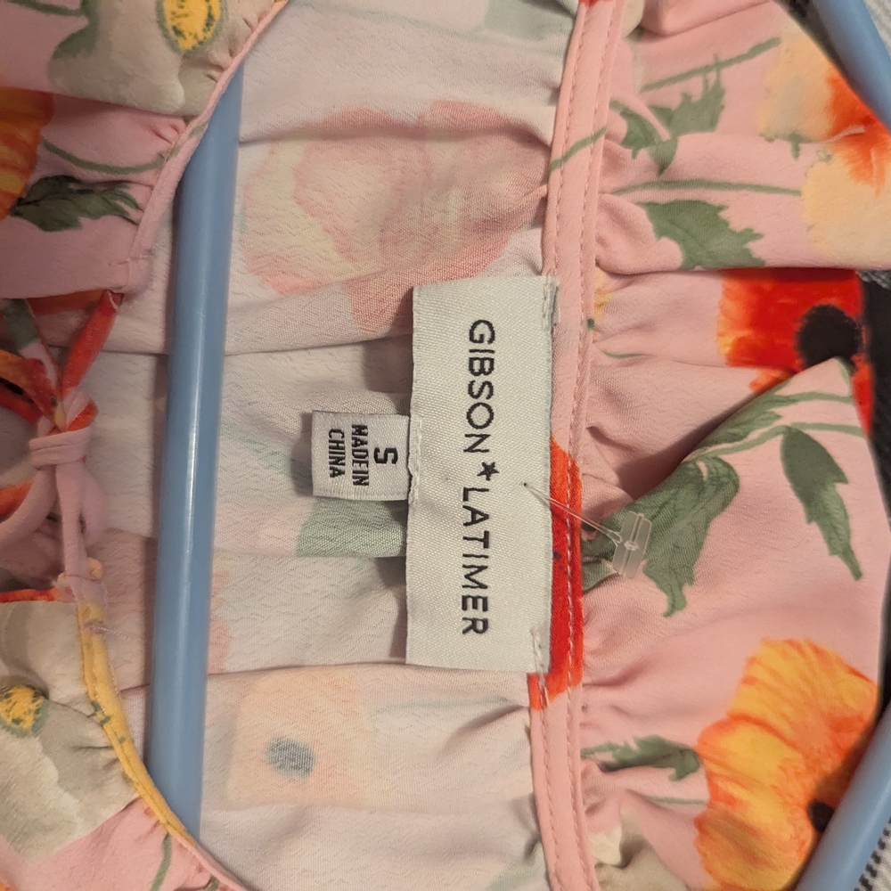 Gibson Latimer Pink Floral Blouse SM - Picture 4 of 4